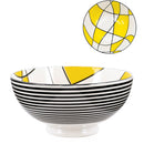 Kiri Porcelain Bowl Abstract Yellow, 3 Sizes.