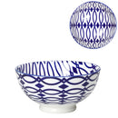 Kiri Porcelain Bowl Blue Lattice, 3 Sizes.*** New in June 2021
