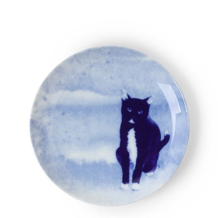 Blue Cat Sitting Plate