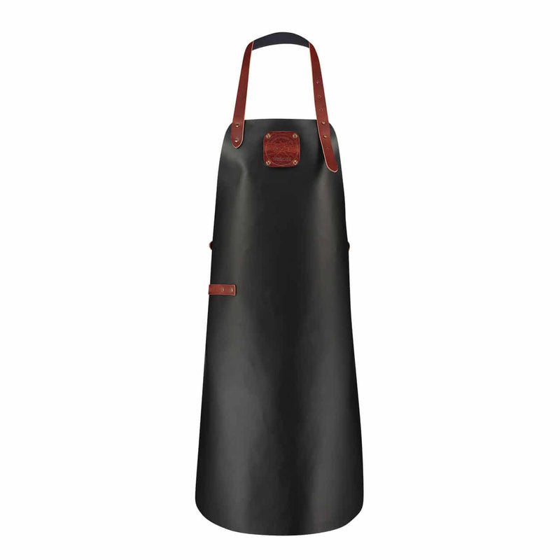 Witloft Leather Apron XXL Pure Black/Cognac