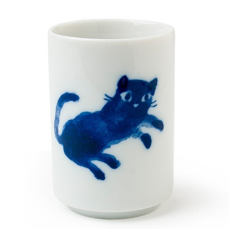 Midnight Blue Cat Cup Set