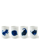 Midnight Blue Cat Cup Set