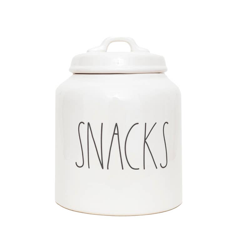 Magenta - Rae Dunn Artisan "SNACKS" Cookie Jar (Min of 3)