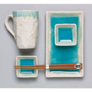 Snow/Turquoise Sushi Set