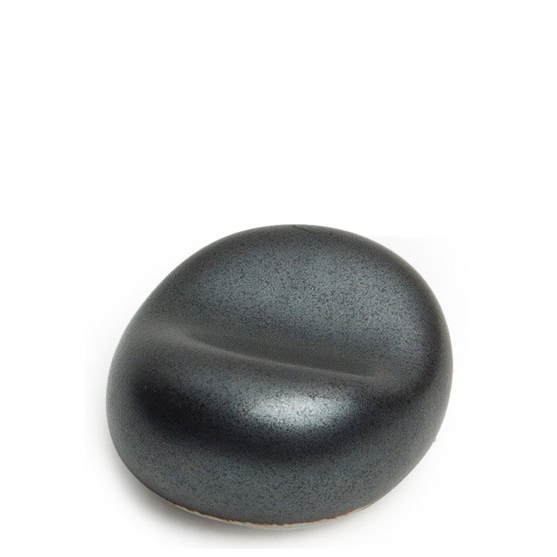 Iron Glaze Black Matte Pebble Chopstick Rest