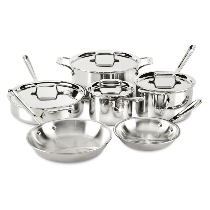 Polished Stainless Steel Stainless Steel 10-Piece Cookware Set KC2SS10LS