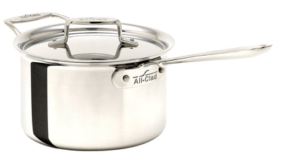ALL-CLAD d5® STAINLESS Polished 4-Qt Sauce Pan w/Lid