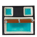 Snow/Turquoise Sushi Set