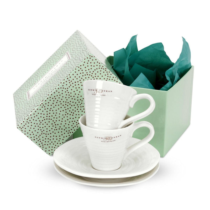 Sophie Conran  White Espresso Cup & Saucer Set of 2