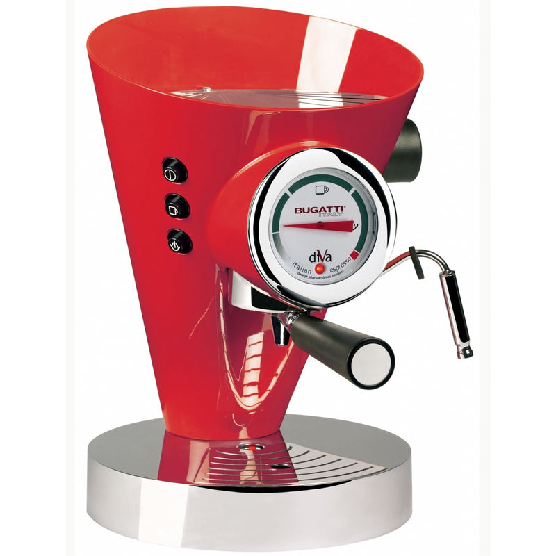 Bugatti Diva Espresso & Cappuccino Machine Red