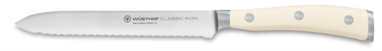 Wüsthof Classic Ikon Crème 5" Serrated Utility Knife - 4126-6