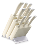 Wüsthof Classic Ikon Crème Ten Piece Knife Block Set with Crème Ash Wood Block - 9874
