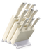 Wüsthof Classic Ikon Crème Ten Piece Knife Block Set with Crème Ash Wood Block - 9874